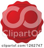 Clipart Of A Red Wax Seal Tag Label Royalty Free Vector Illustration