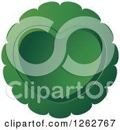 Clipart Of A Green Heart Tag Label Royalty Free Vector Illustration