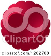 Clipart Of A Magenta Heart Tag Label Royalty Free Vector Illustration
