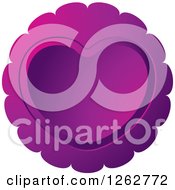 Clipart Of A Purple Heart Tag Label Royalty Free Vector Illustration