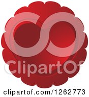 Clipart Of A Red Heart Tag Label Royalty Free Vector Illustration