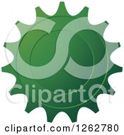 Clipart Of A Gear Like Green Tag Label Royalty Free Vector Illustration