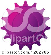 Clipart Of A Gear Like Purple Tag Label Royalty Free Vector Illustration