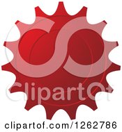 Clipart Of A Gear Like Red Tag Label Royalty Free Vector Illustration
