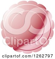 Clipart Of A Floral Like Pink Tag Label Royalty Free Vector Illustration