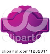 Clipart Of A Doily Like Purple Tag Label With Text Space Royalty Free Vector Illustration
