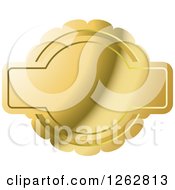 Clipart Of A Doily Like Gold Tag Label With Text Space Royalty Free Vector Illustration