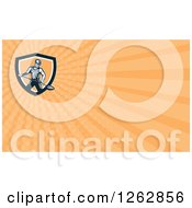 Clipart Of A Retro Coal Miner Business Card Design Royalty Free Illustration