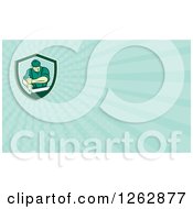 Clipart Of A Retro Lumberjack Using A Crosscut Saw Business Card Design Royalty Free Illustration