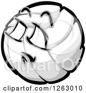 Clipart Of A Volleyball Mascot Royalty Free Vector Illustration