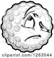 Clipart Of A Golf Ball Mascot Royalty Free Vector Illustration by Chromaco