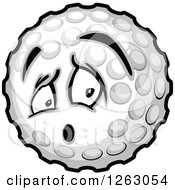 Clipart Of A Golf Ball Mascot Royalty Free Vector Illustration