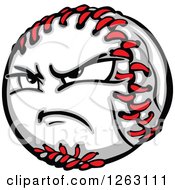 Clipart Of A Tough Baseball Mascot Royalty Free Vector Illustration