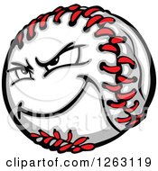 Clipart Of A Tough Baseball Mascot Royalty Free Vector Illustration