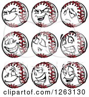 Clipart Of Baseball Mascots Royalty Free Vector Illustration