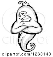 Clipart Of A Skeptical Ghost Royalty Free Vector Illustration by Chromaco