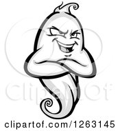 Clipart Of A Ghost Royalty Free Vector Illustration by Chromaco