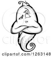 Clipart Of A Thinking Ghost Royalty Free Vector Illustration by Chromaco