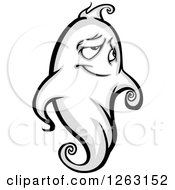 Clipart Of A Skeptical Ghost Royalty Free Vector Illustration by Chromaco