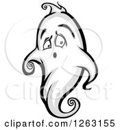 Clipart Of A Surprised Ghost Royalty Free Vector Illustration