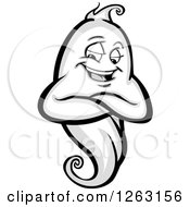 Clipart Of A Ghost Royalty Free Vector Illustration