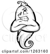 Clipart Of A Thinking Ghost Royalty Free Vector Illustration