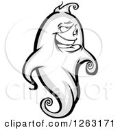 Clipart Of A Skeptical Ghost Royalty Free Vector Illustration