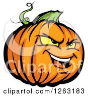 Poster, Art Print Of Tough Halloween Pumpkin Character