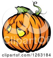 Poster, Art Print Of Sad Halloween Pumpkin Character