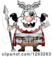 Cartoon Smart Chubby Odin With An Idea