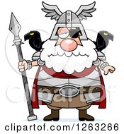 Clipart Of A Cartoon Sad Depressed Chubby Odin Royalty Free Vector Illustration by Cory Thoman