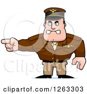 Poster, Art Print Of Caucasian Male Pilot Captain Pointing