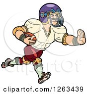 Poster, Art Print Of Muscular White Male American Football Player Running