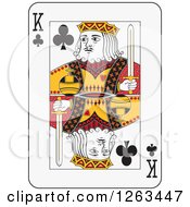 Clipart Of A King Of Clubs Playing Card Royalty Free Vector Illustration