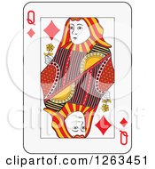 Poster, Art Print Of Queen Of Diamonds Playing Card