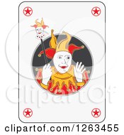 Clipart Of A Joker Playing Card Royalty Free Vector Illustration by Frisko