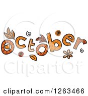 Poster, Art Print Of Colorful Sketched Month Of October Text