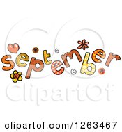 Colorful Sketched Month Of September Text