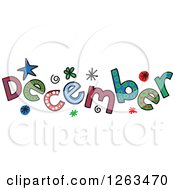 Colorful Sketched Month Of December Text