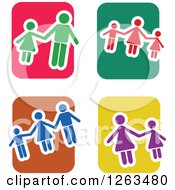 Poster, Art Print Of Colorful Tile And Family Icons