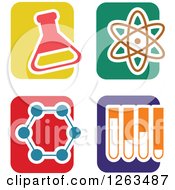 Poster, Art Print Of Colorful Tile And Science Icons