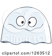 Clipart Of A Goofy Ghost Royalty Free Vector Illustration
