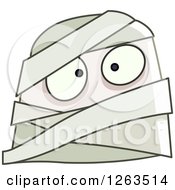 Clipart Of A Mummy Face Royalty Free Vector Illustration by yayayoyo