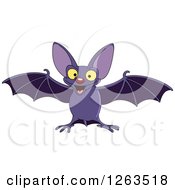 Poster, Art Print Of Flying Happy Vampire Bat