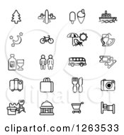 Poster, Art Print Of Black And White Tourist Icons