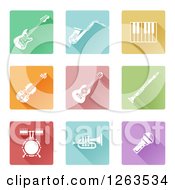 Poster, Art Print Of Colorful Square Music Instrument Icons