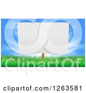 Poster, Art Print Of Blank Billboard Or Sign In Grass Against Blue Sky