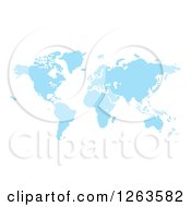 Clipart Of A Blue Pixel Atlas Map Royalty Free Vector Illustration