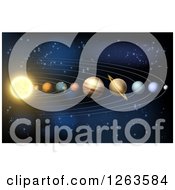 Clipart Of The Solar System Royalty Free Vector Illustration by AtStockIllustration