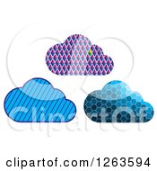 Clipart Of Patterned Clouds Royalty Free Vector Illustration